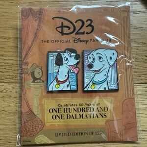 Disney D23 ONE HUNDRED AND ONE DALMATIONS 60TH ANNIVERSARY PIN SET OF 2 LE 1750